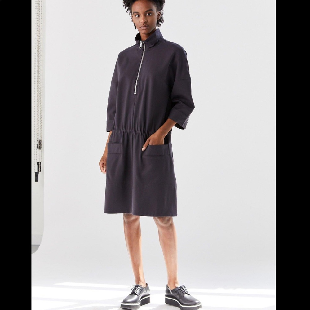 Tibi Bond Stretch ZIP Front Dress Plum